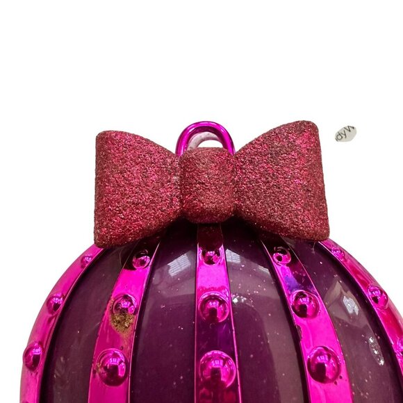 Bath & Body Works Purple Holiday Ornament Glitter Bow Air Freshener Scentportabl - Picture 3 of 8